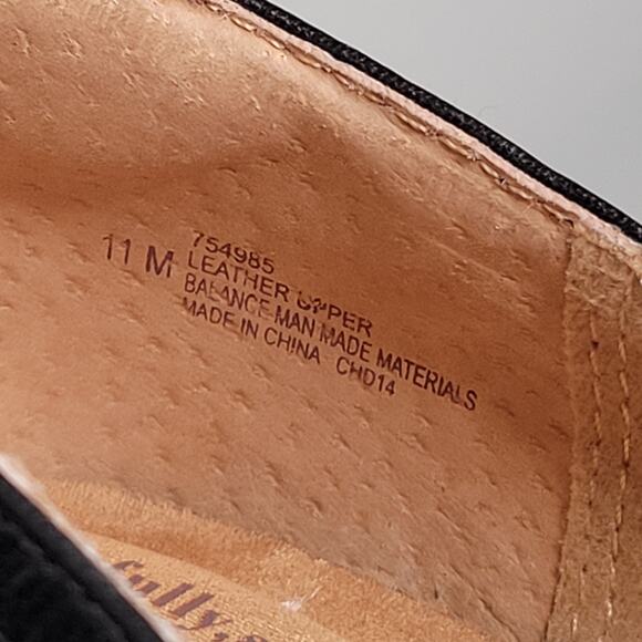 Softspots Black Heels Women's Size 11 M Leather Comfort Neutral Low Buckle Soft - Picture 6 of 9